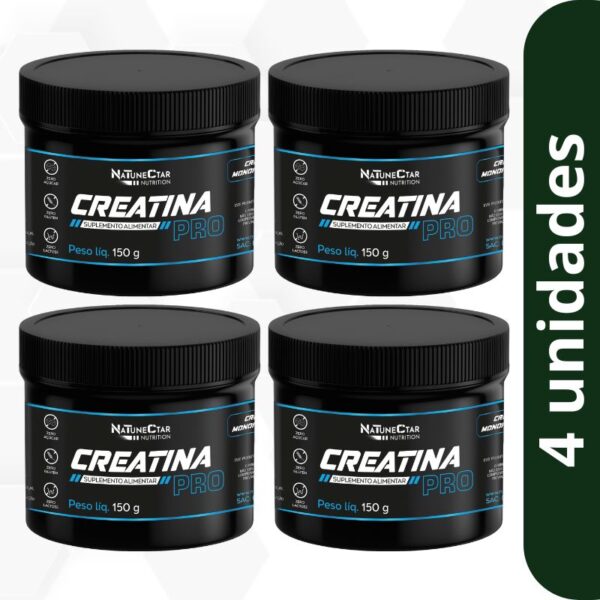 Kit Creatina Pro Monohidratado Pó 150g – 4 unidades