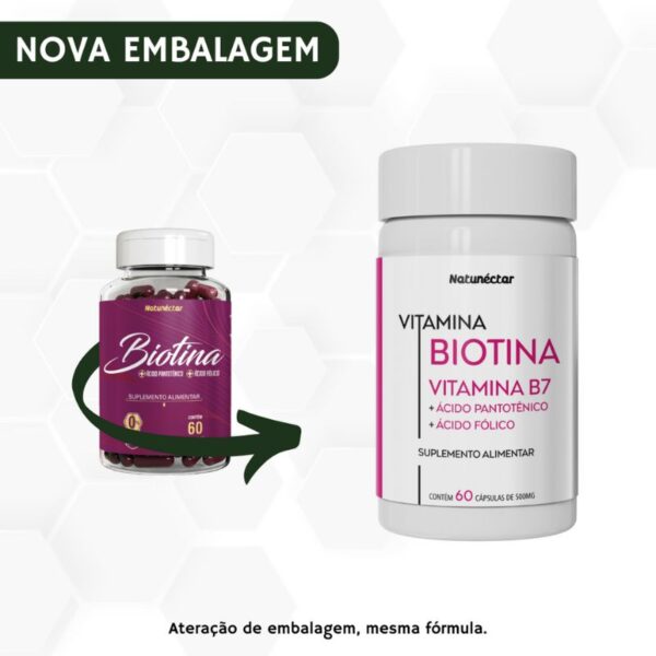 Vitamina Biotina - 60 Cápsulas - Imagem 4
