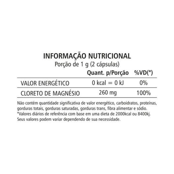 Cloreto de Magnésio - 60 Cápsulas - Imagem 2