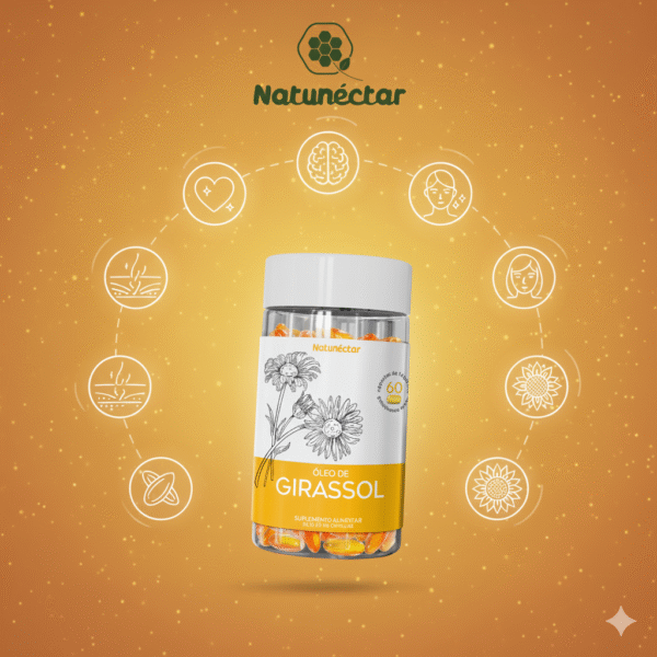 Óleo de Girassol 1400mg - 60 Cápsulas - Imagem 3