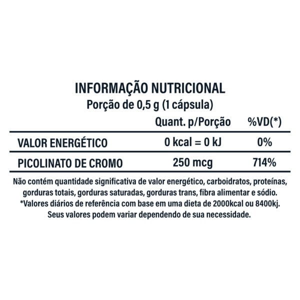 Picolinato de Cromo - 60 Cápsulas - Imagem 2