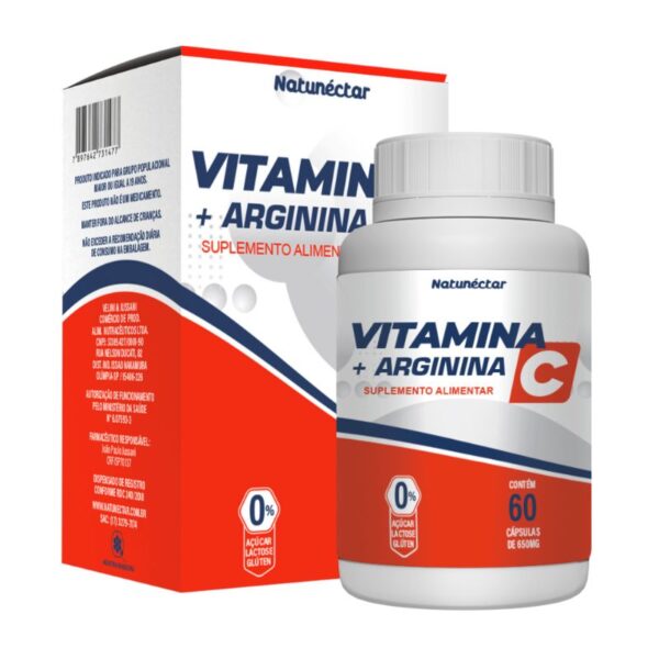 Vitamina C + Arginina - 60 Cápsulas - Imagem 3