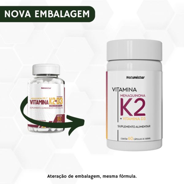 Vitamina K2+D3 - 60 Cápsulas - Imagem 3