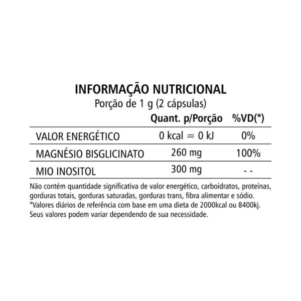 Magnésio + Inositol - 60 Cápsulas - Imagem 2