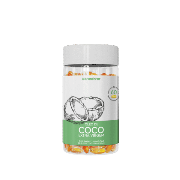 frasco de óleo de coco
