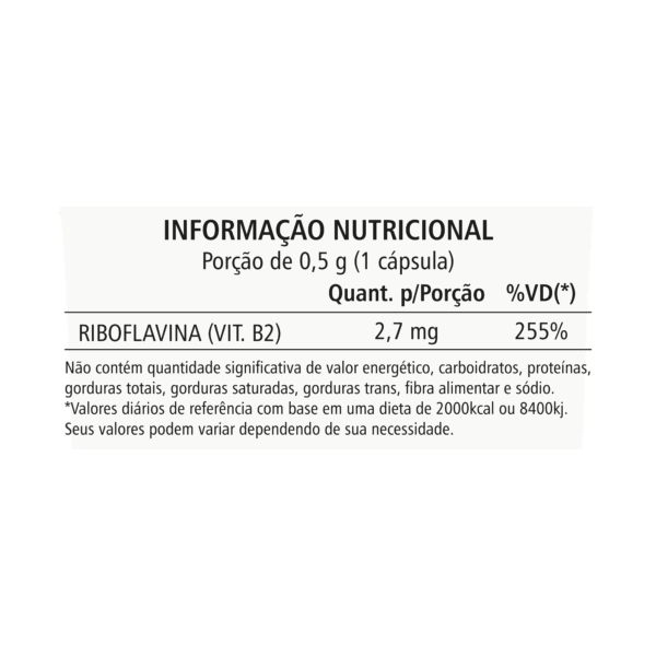 Vitamina B2 - 60 Cápsulas - Imagem 2