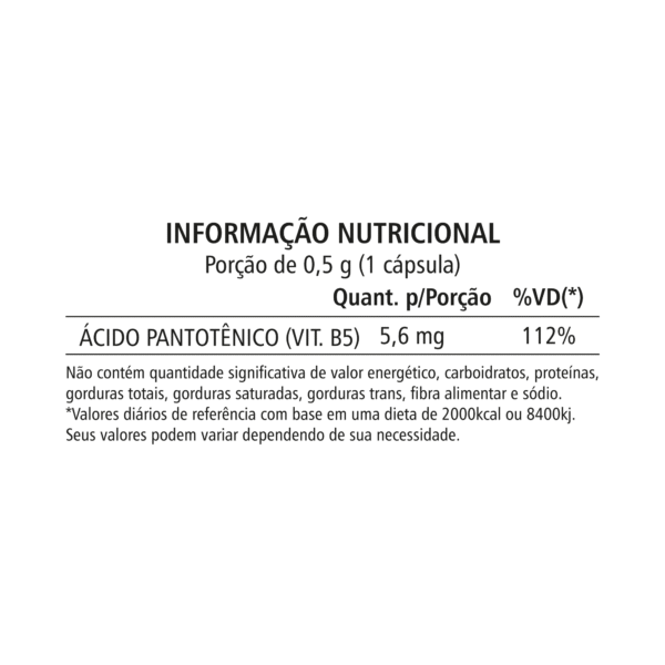 Vitamina B5 - 60 Cápsulas - Imagem 2