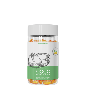 frasco de óleo de coco